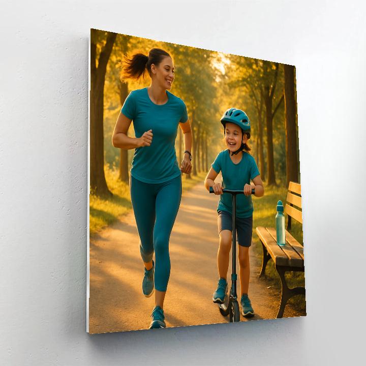 Mother And Child Morning Run painting number kit