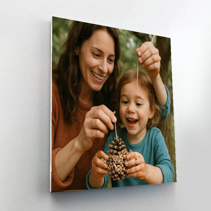Mother And Child DIY Bird Feeder Paint by numbers art