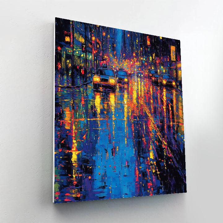 Jackson Pollock Inspired Rainy Street paint by number