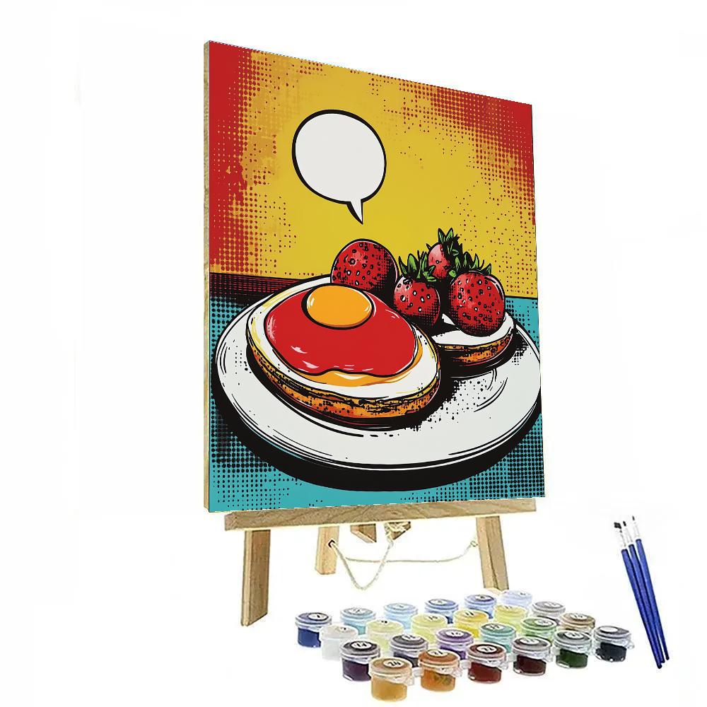 Roy Lichtenstein Inspired Breakfast Painting by numbers kit