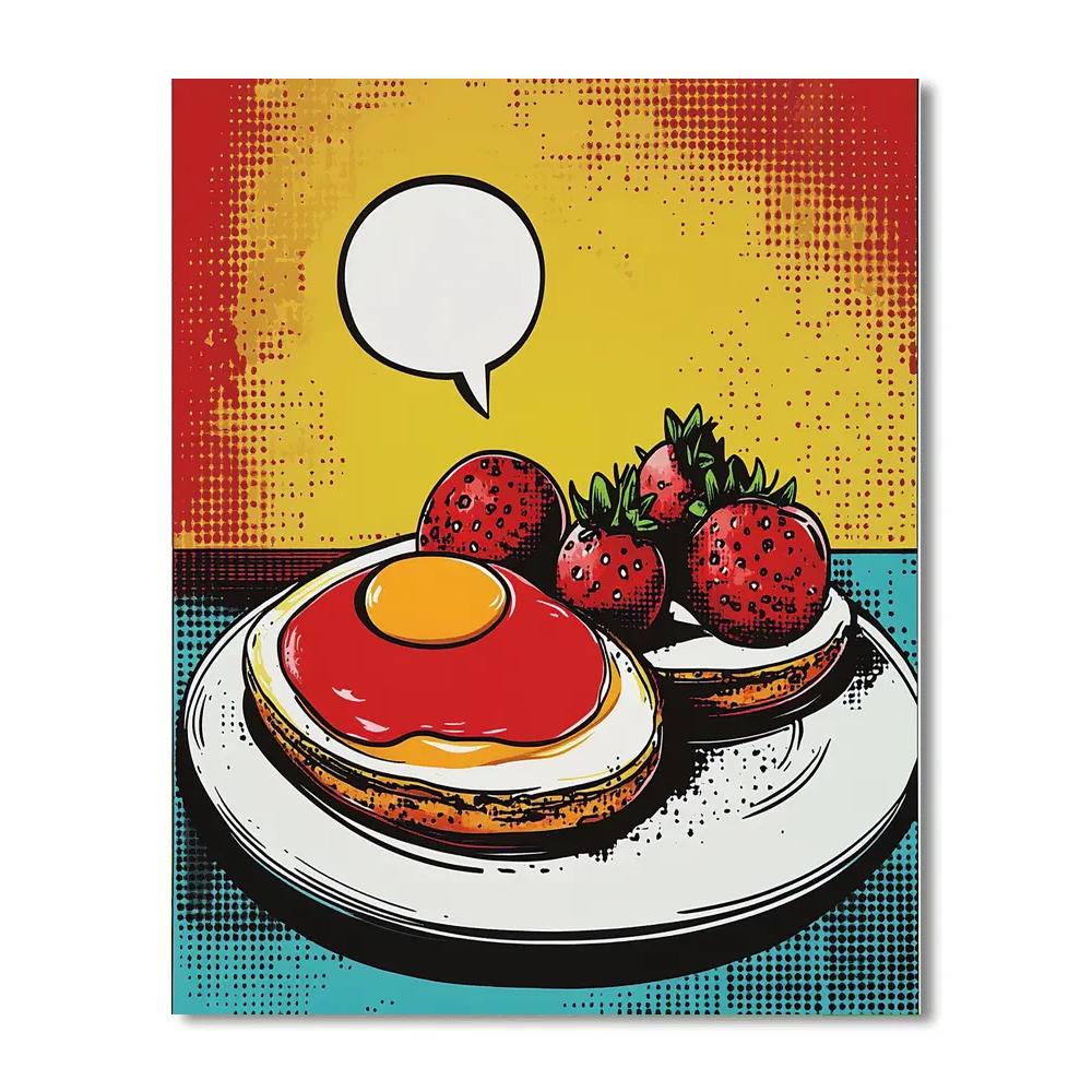 Roy Lichtenstein Inspired Breakfast Painting by numbers kit