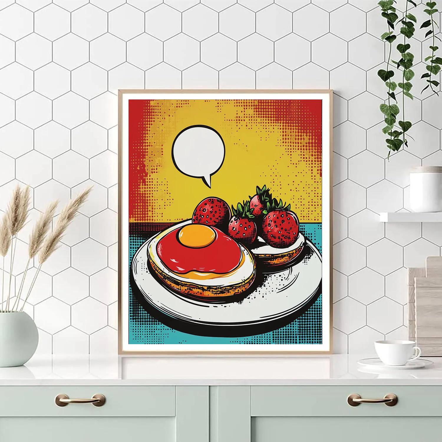 Roy Lichtenstein Inspired Breakfast Painting by numbers kit