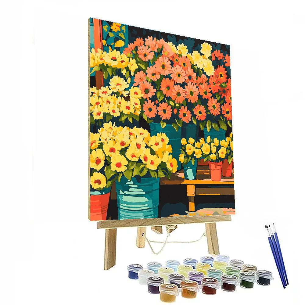 Henri Matisse Inspired Flower Stall paint by color