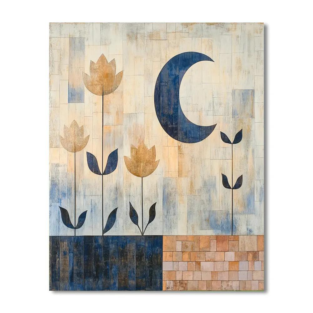 Paul Klee Inspired Moon Garden paint by numbers