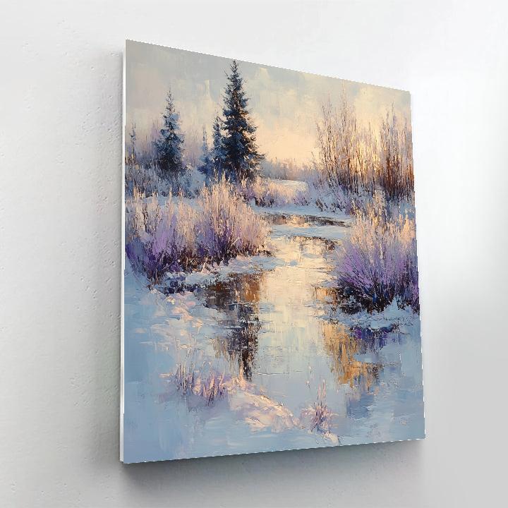 Claude Monet Inspired Winter Garden Number painting