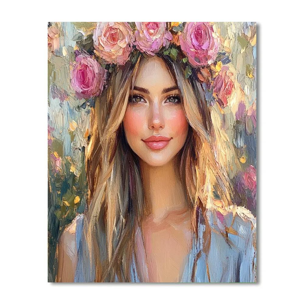 Pierre-Auguste Renoir Inspired Flower Crown Number painting