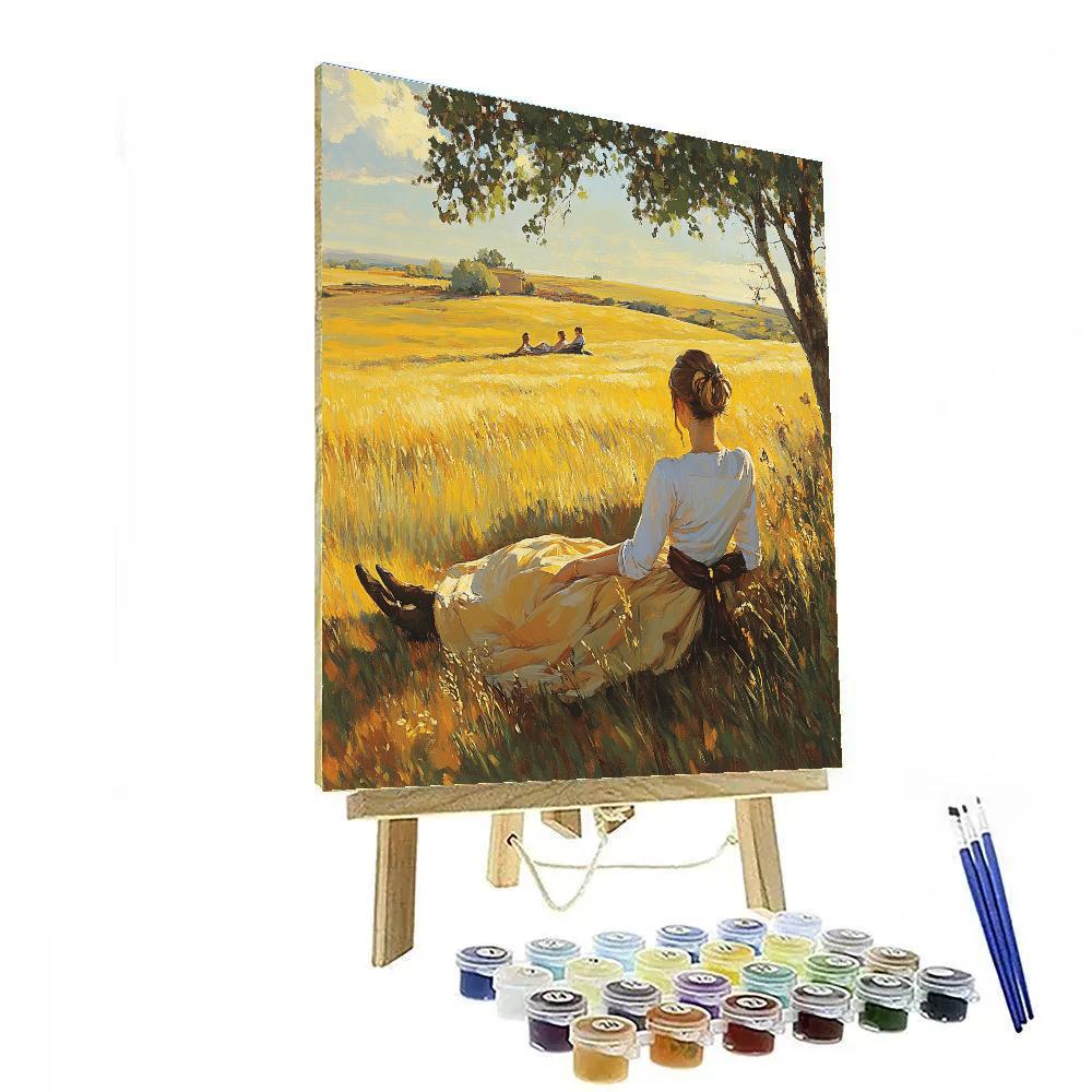 Giorgione Inspired Pastoral Afternoon paint by numbers