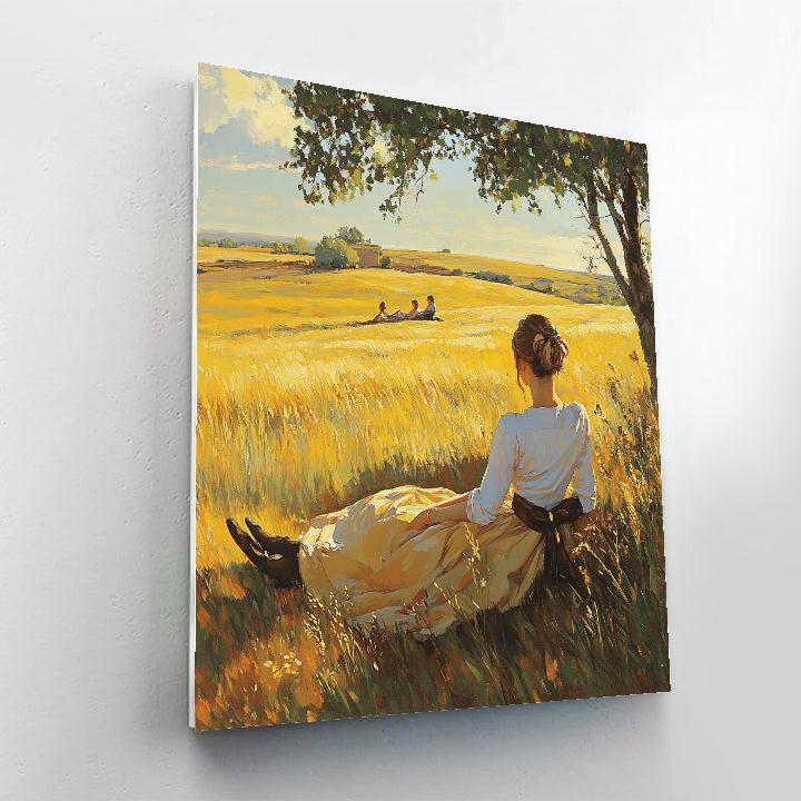 Giorgione Inspired Pastoral Afternoon paint by numbers