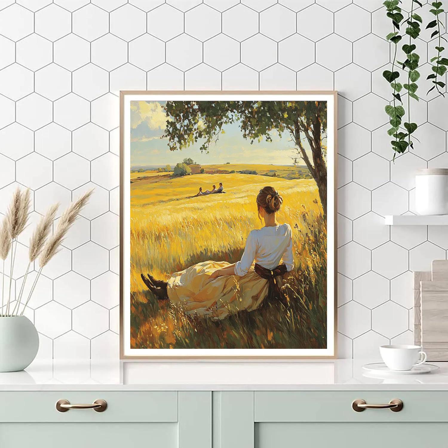 Giorgione Inspired Pastoral Afternoon paint by numbers