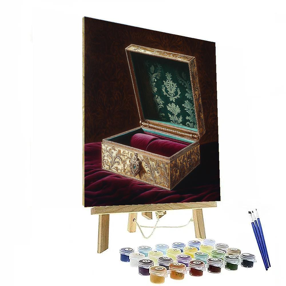 Gustav Klimt Inspired Jewelry Box paint by number