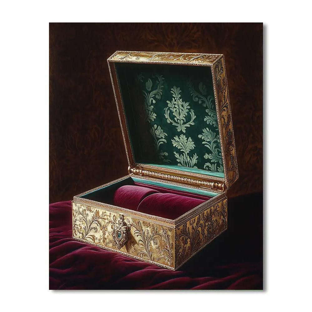 Gustav Klimt Inspired Jewelry Box paint by number