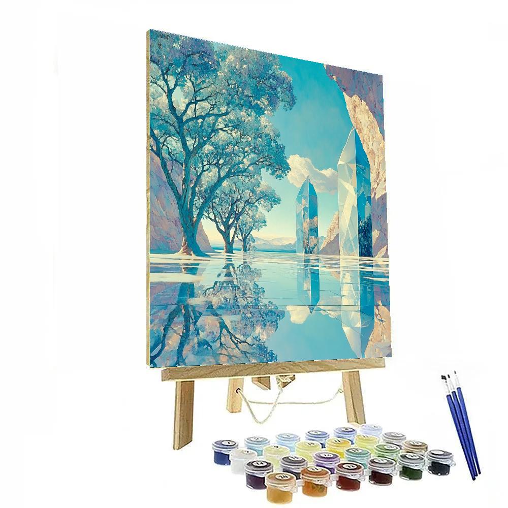 Yves Tanguy Inspired Crystal Forest Paint by numbers kits