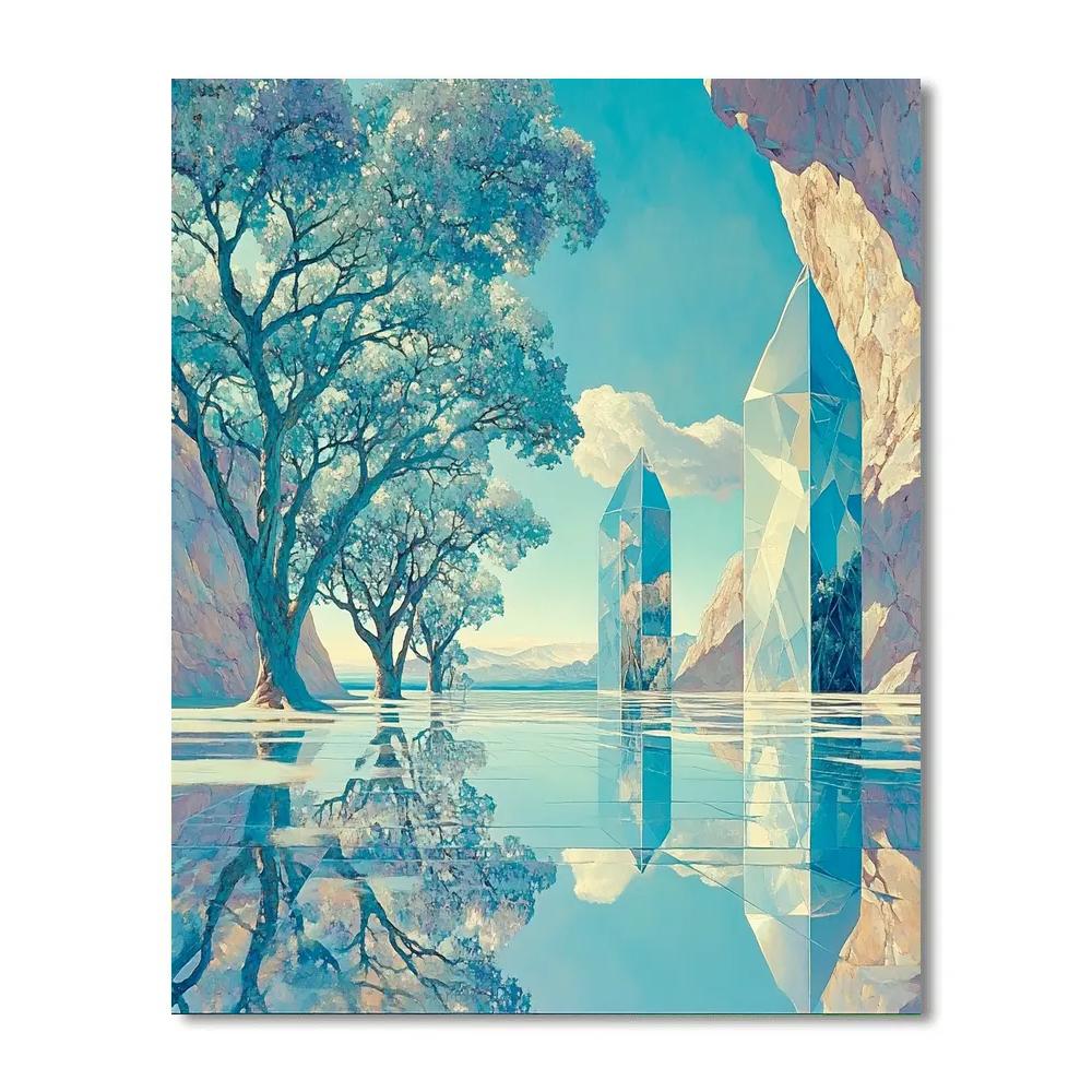 Yves Tanguy Inspired Crystal Forest Paint by numbers kits