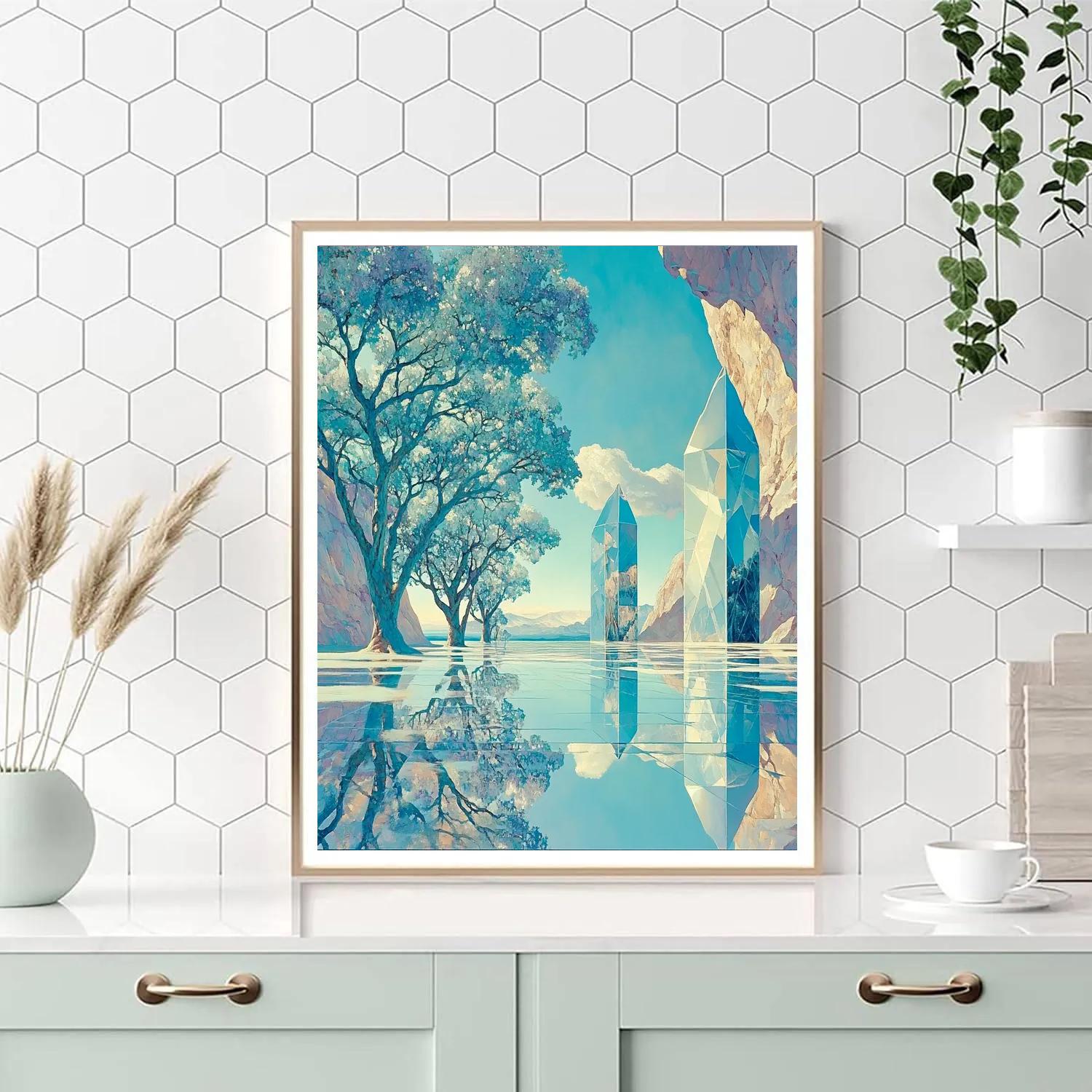 Yves Tanguy Inspired Crystal Forest Paint by numbers kits