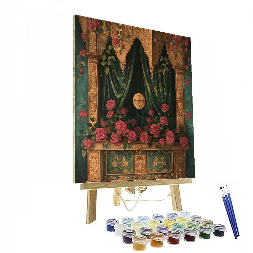 Dante Gabriel Rossetti Inspired Rose Altar painting number kit