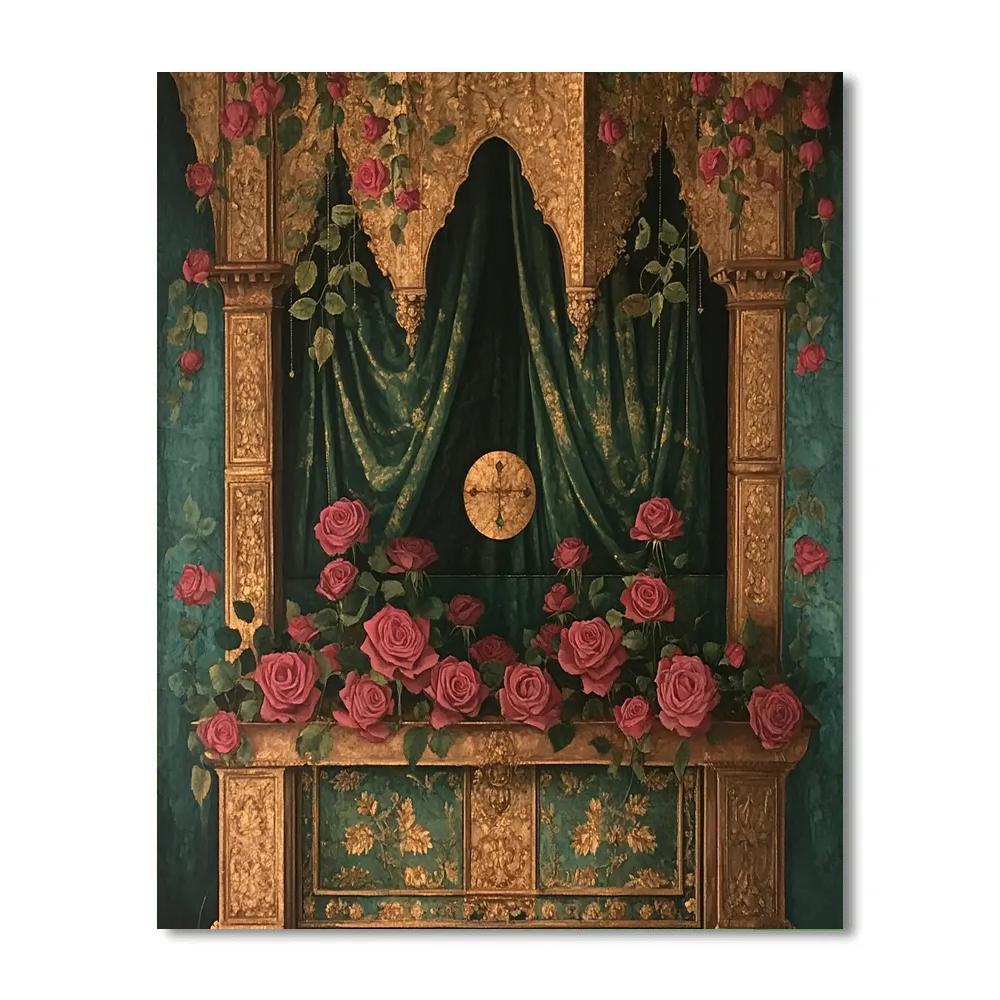 Dante Gabriel Rossetti Inspired Rose Altar painting number kit