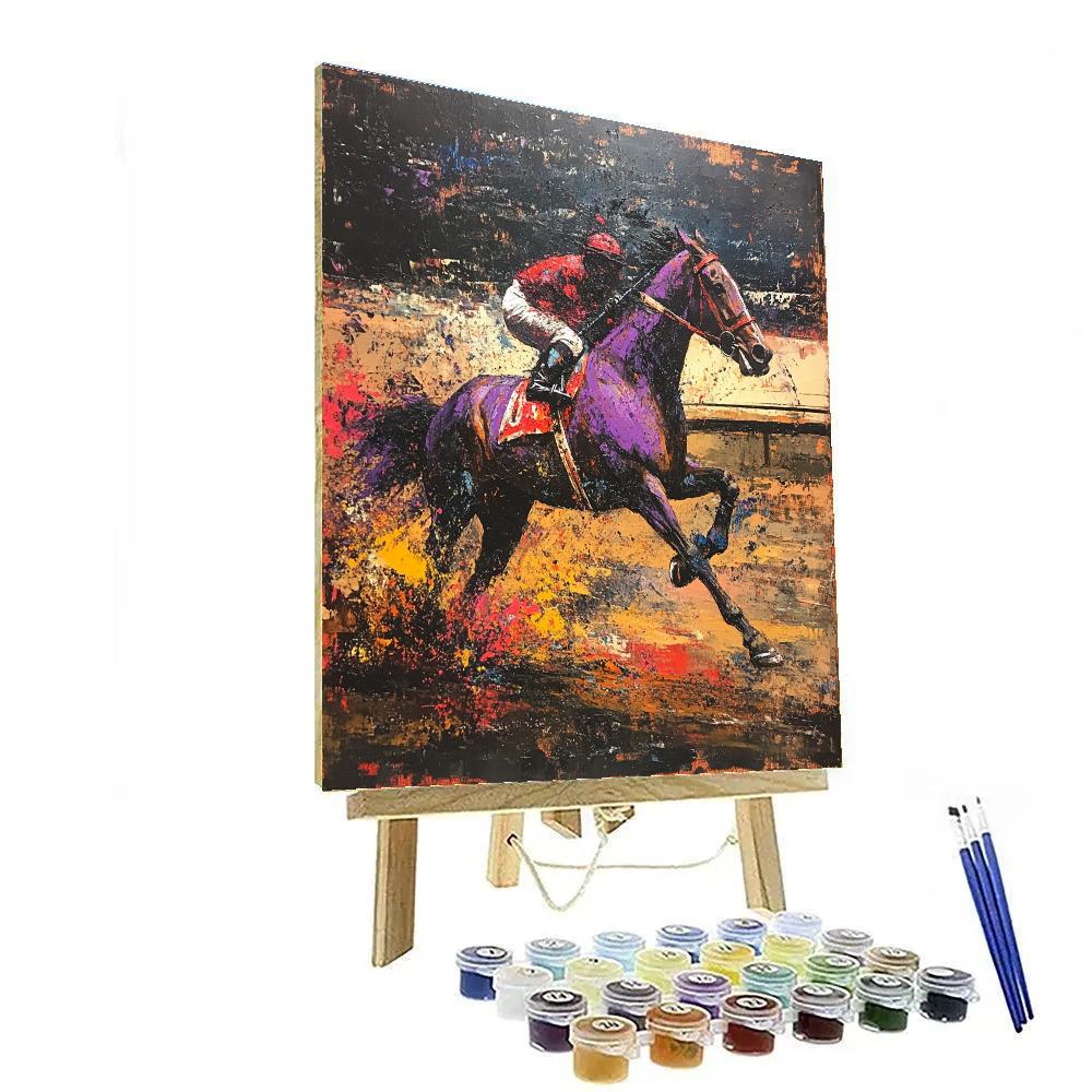 Francis Bacon Inspired Racing Horse paint by color