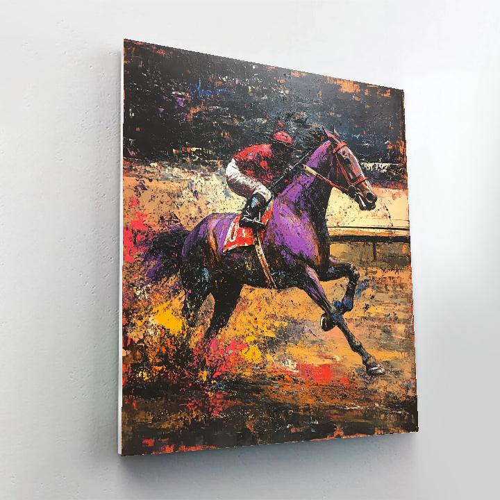 Francis Bacon Inspired Racing Horse paint by color