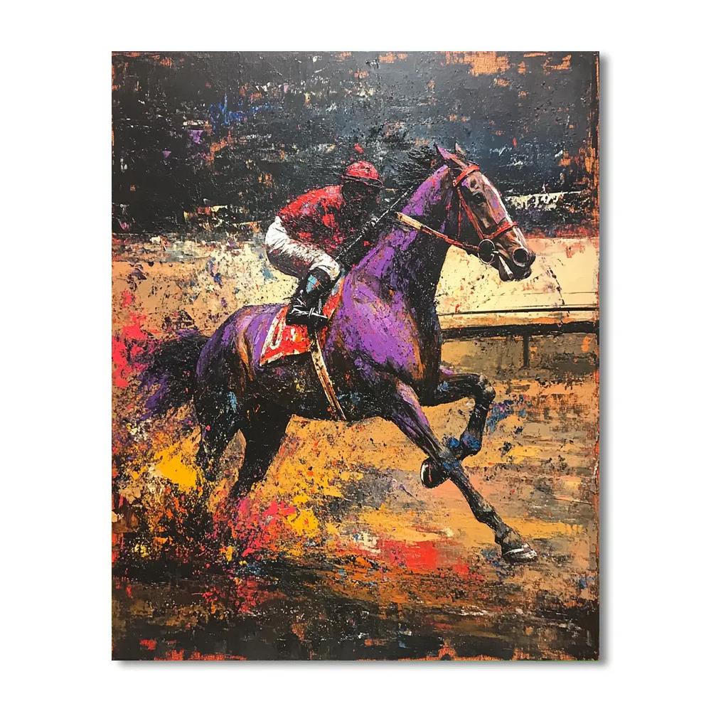 Francis Bacon Inspired Racing Horse paint by color