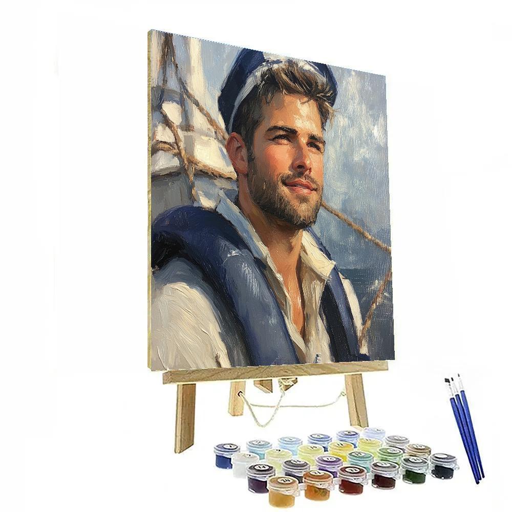 Édouard Manet Inspired Sailor Portrait Numbered painting kits