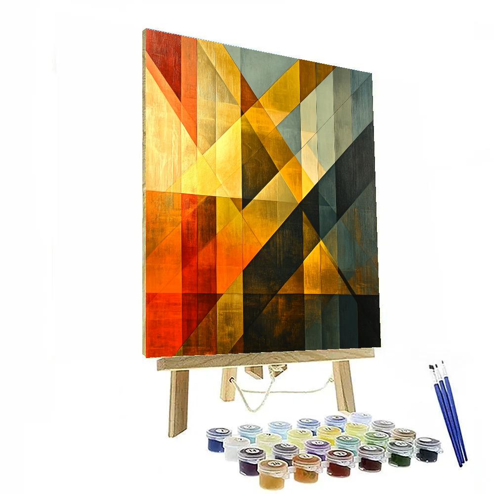 Giacomo Balla Inspired Sunlight Street paint by color