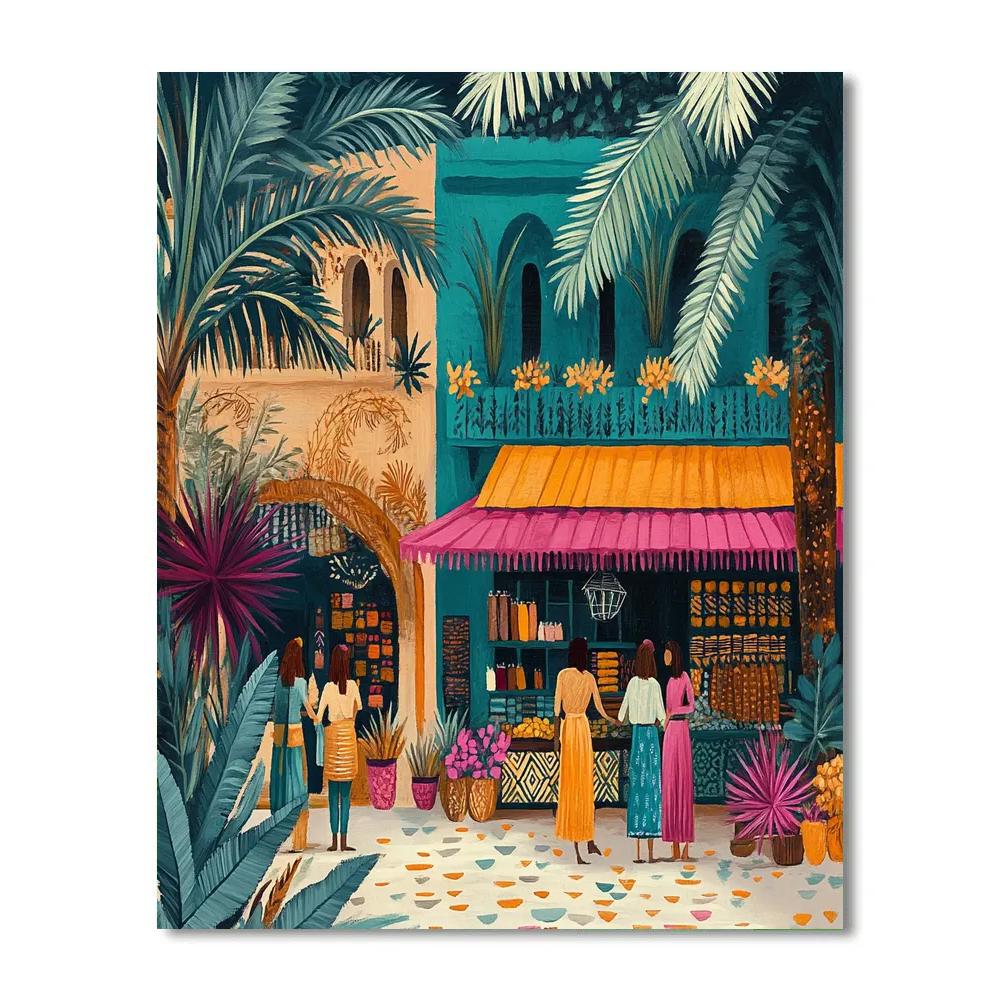 Paul Gauguin Inspired Market Island Paint by numbers kits