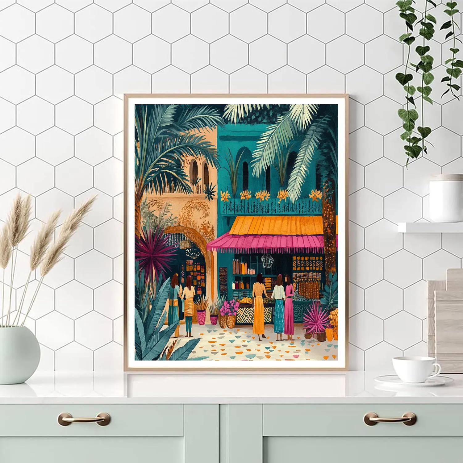 Paul Gauguin Inspired Market Island Paint by numbers kits