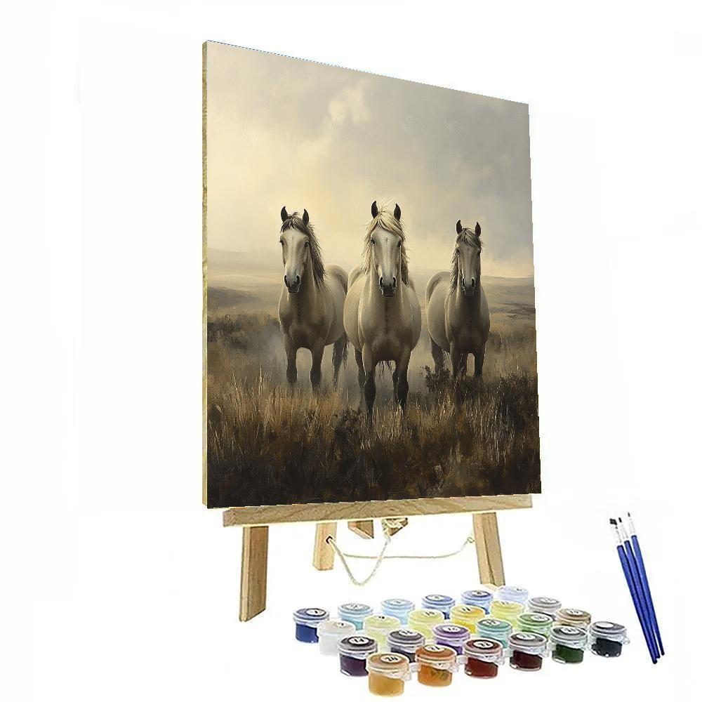 Edwin Landseer Inspired Highland Ponies DIY paint by numbers