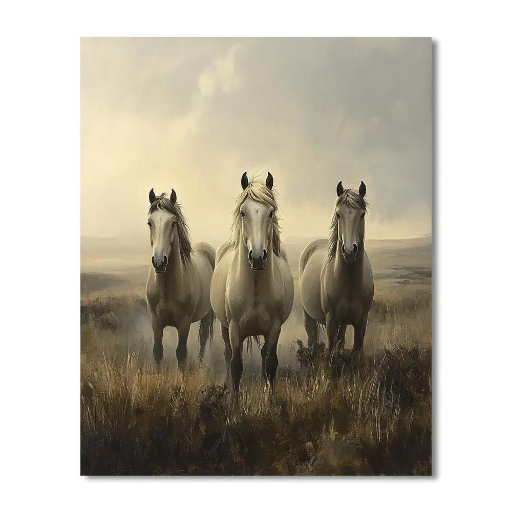 Edwin Landseer Inspired Highland Ponies DIY paint by numbers