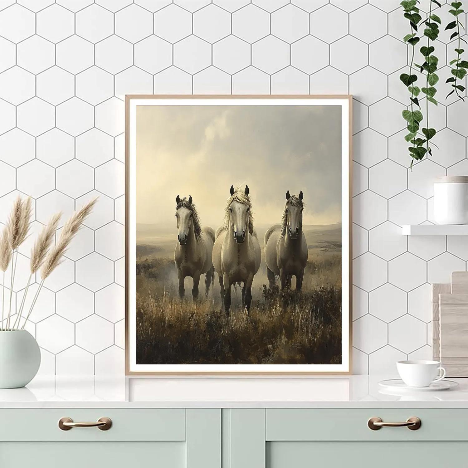 Edwin Landseer Inspired Highland Ponies DIY paint by numbers