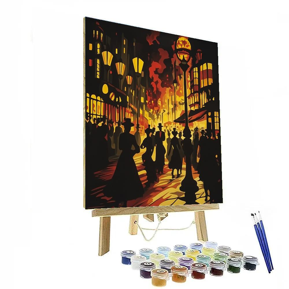 Henri De Toulouse-Lautrec Inspired Street Carnival DIY paint by numbers