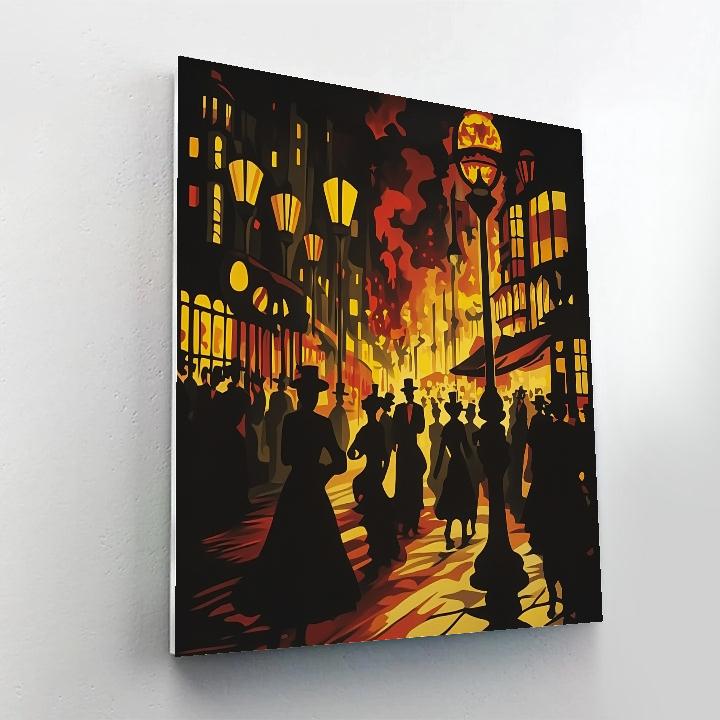 Henri De Toulouse-Lautrec Inspired Street Carnival DIY paint by numbers