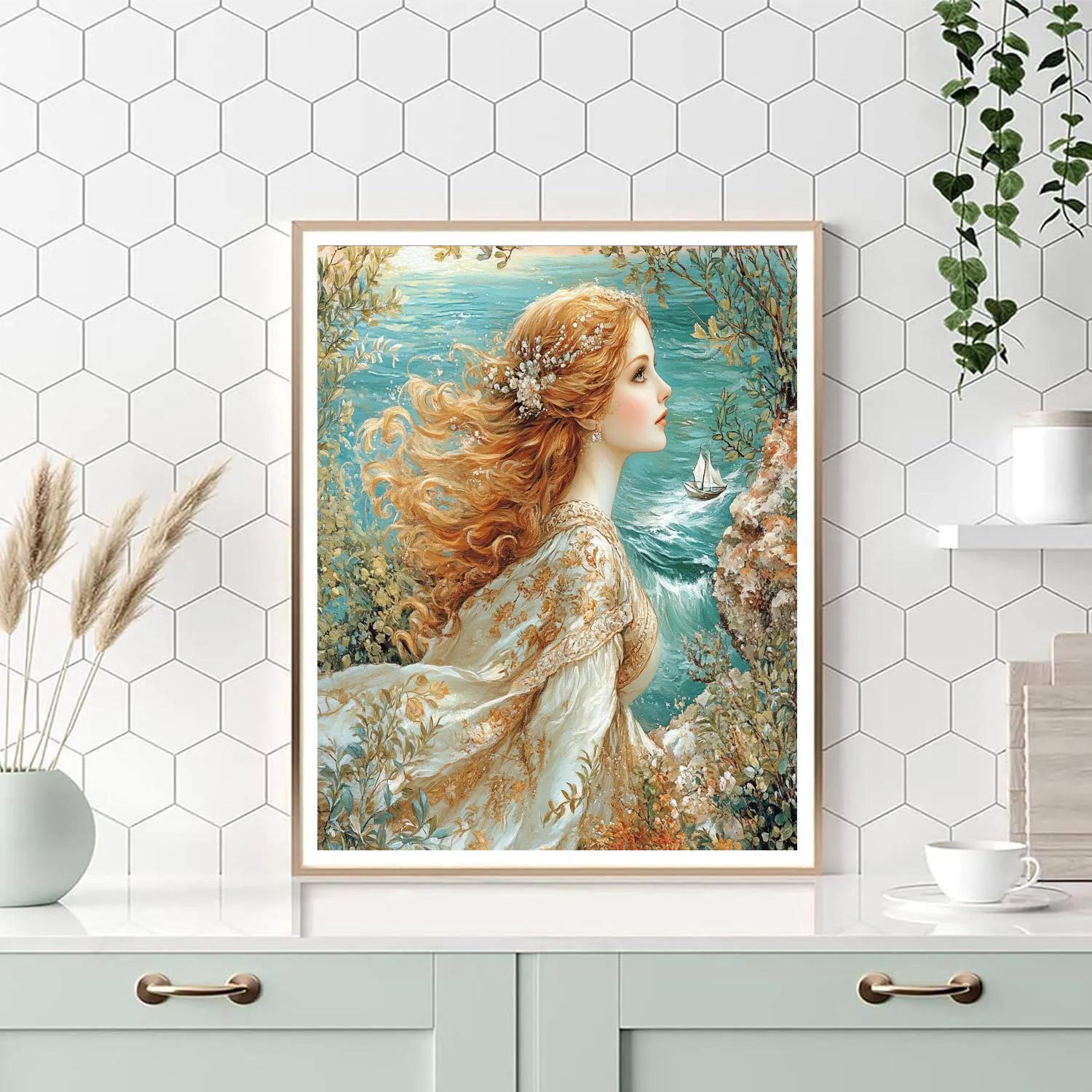 John William Waterhouse Inspired Forest Nymph paint by numbers