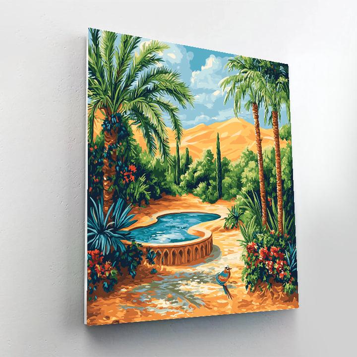 Henri Rousseau Inspired Desert Oasis Numbered painting kits