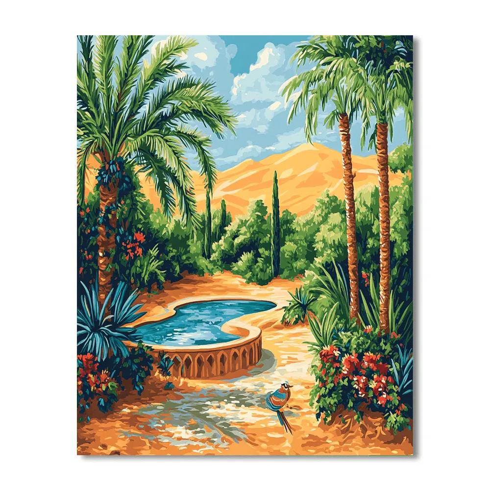 Henri Rousseau Inspired Desert Oasis Numbered painting kits