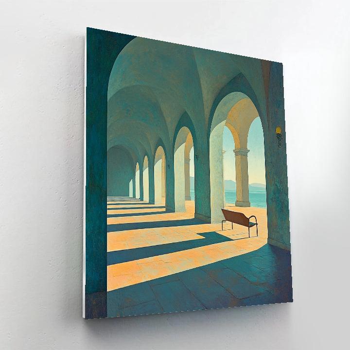 Giorgio De Chirico Inspired Piazza At Dawn Paint by numbers art