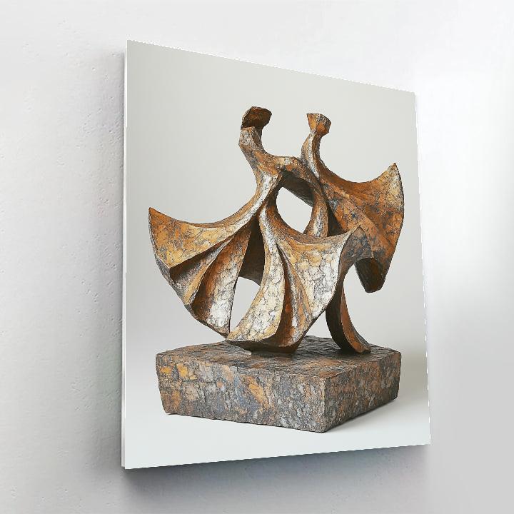 Auguste Rodin Inspired Dancers Number painting