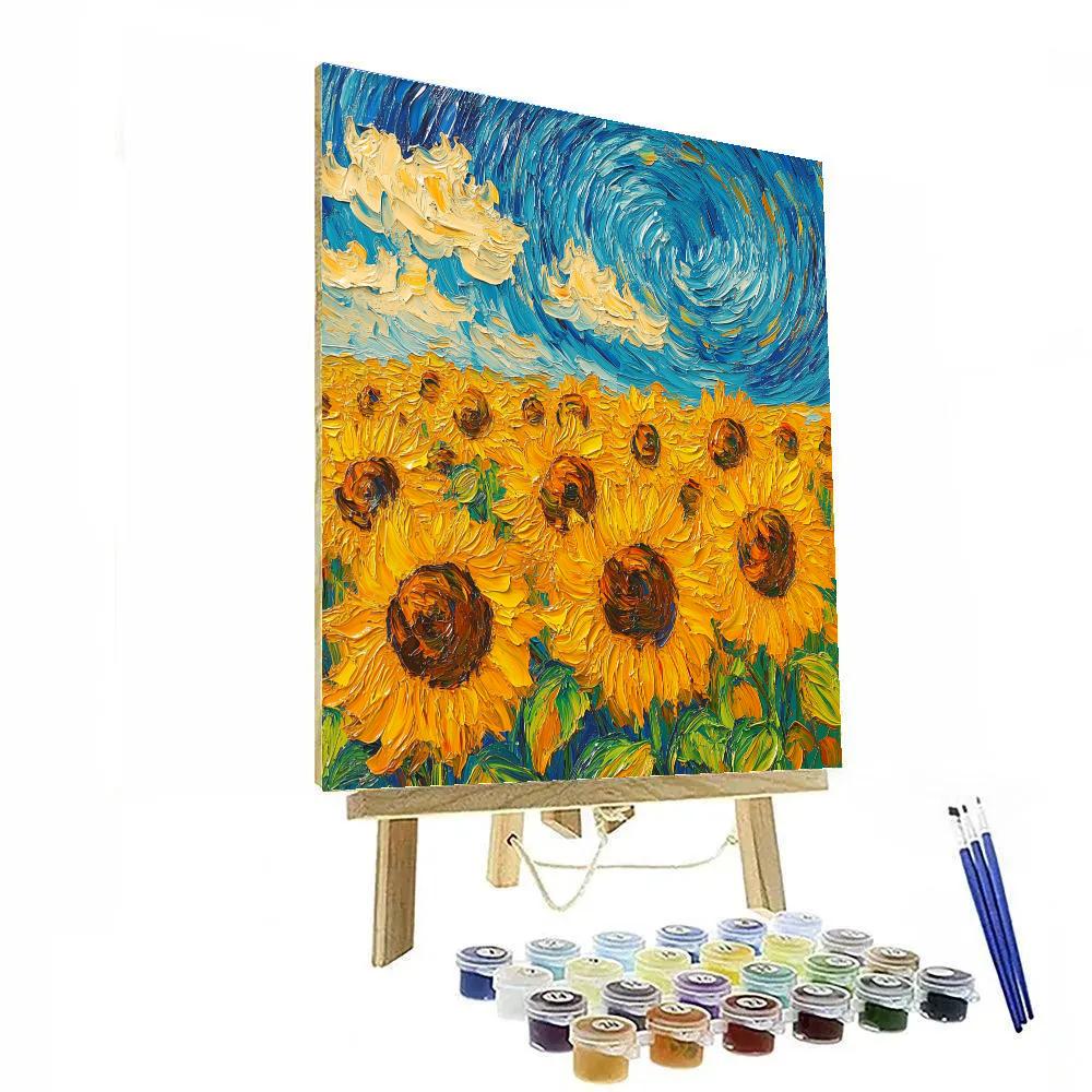 Van Gogh Inspired Sunflowers In Bloom Paint by numbers kits