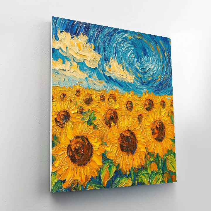 Van Gogh Inspired Sunflowers In Bloom Paint by numbers kits