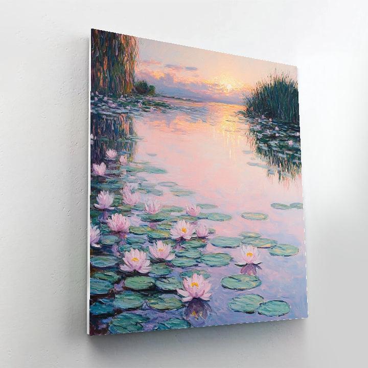 Claude Monet Inspired Water Lilies At Dawn painting number kit