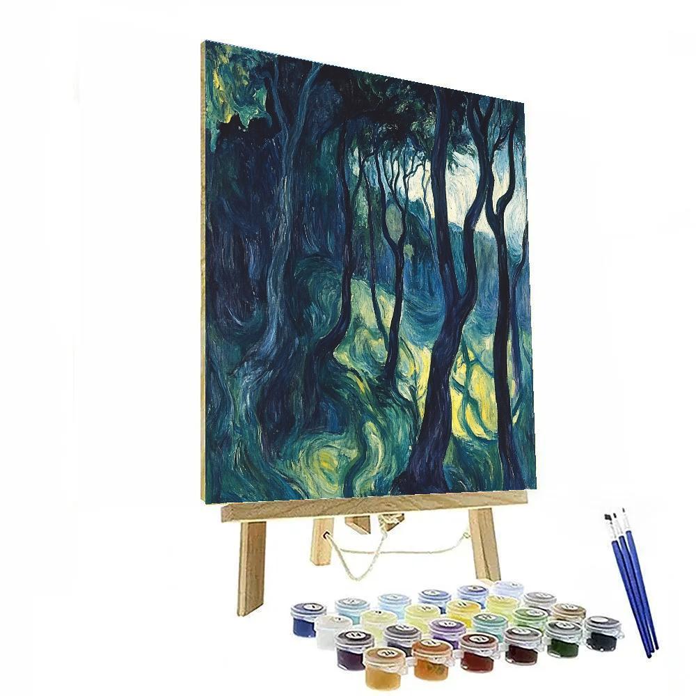 Edward Munch Inspired Stormy Forest Painting by numbers kit