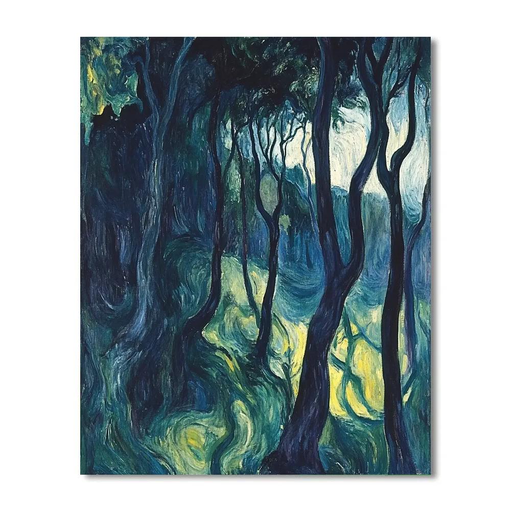 Edward Munch Inspired Stormy Forest Painting by numbers kit