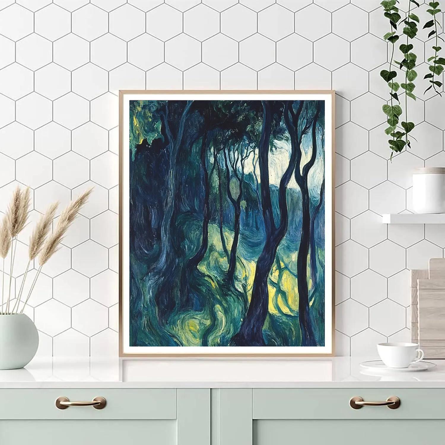 Edward Munch Inspired Stormy Forest Painting by numbers kit