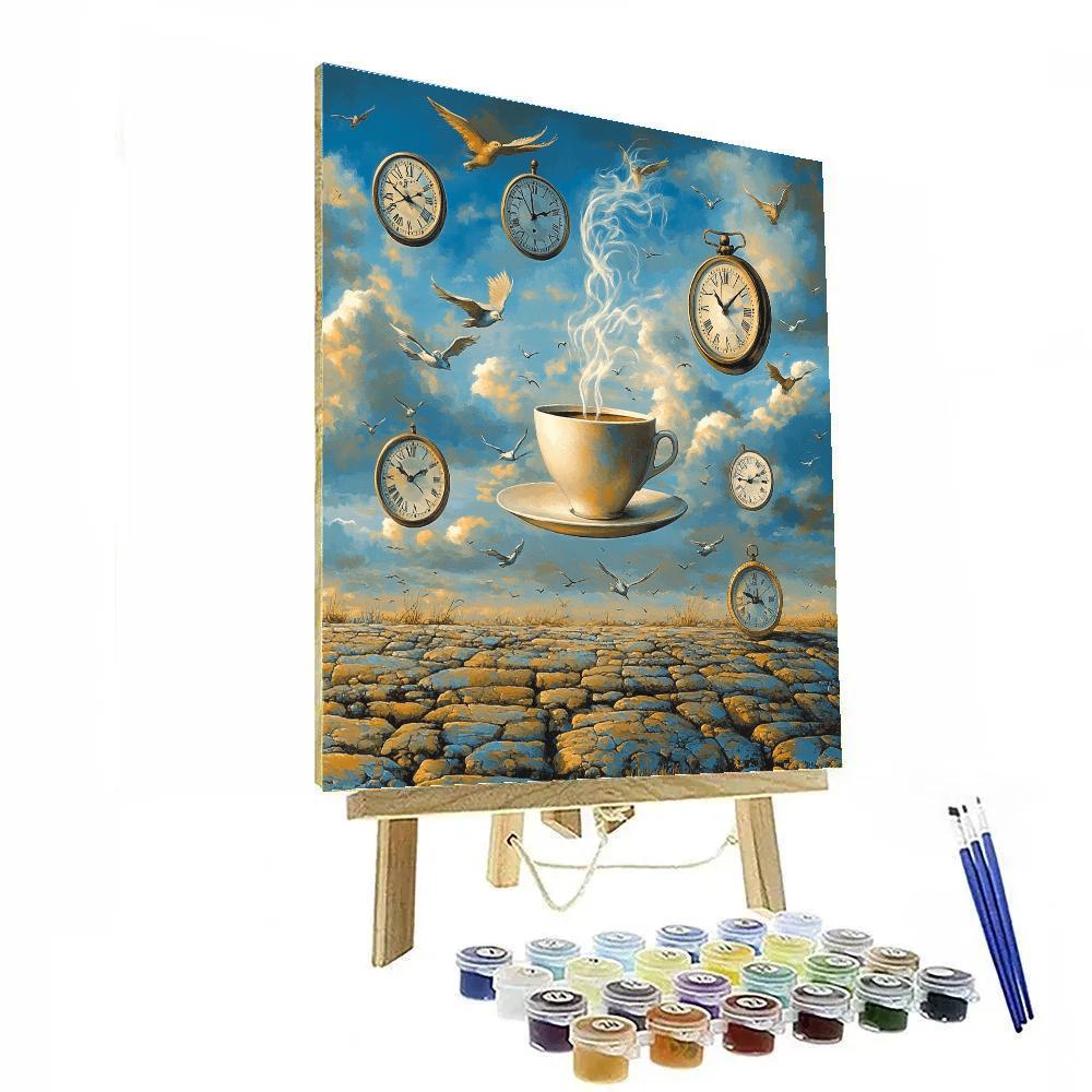 René Magritte Inspired Surreal Coffee Moments paint by numbers