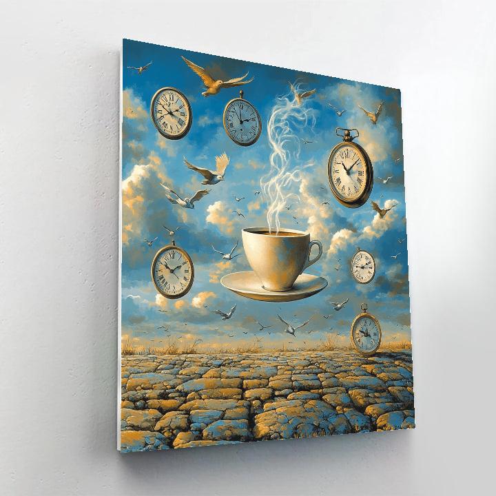 René Magritte Inspired Surreal Coffee Moments paint by numbers