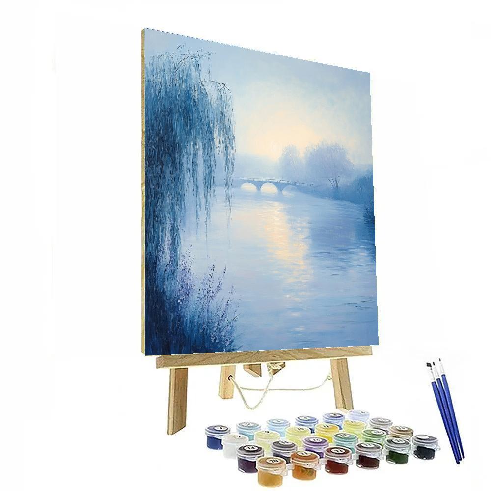 Monet Inspired Misty River Dawn paint by number