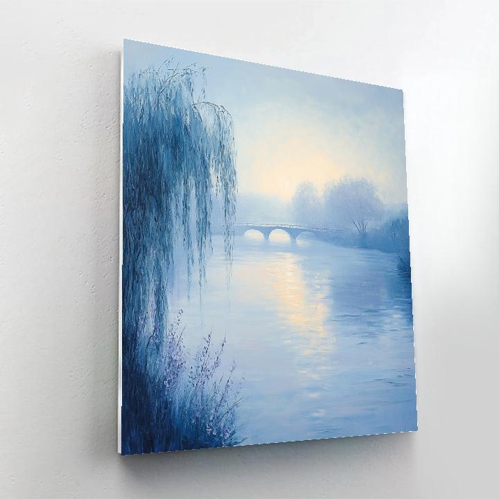 Monet Inspired Misty River Dawn paint by number