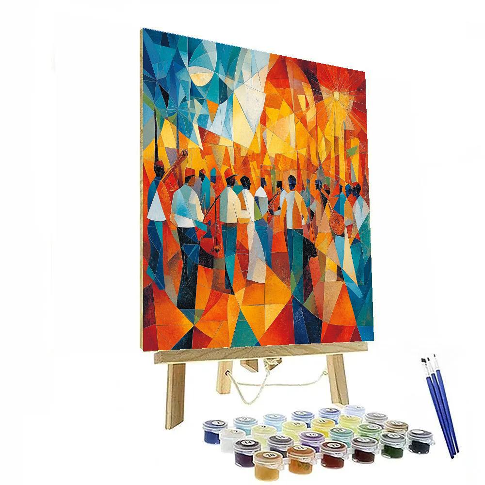 Picasso Inspired Abstract Festival DIY paint by numbers