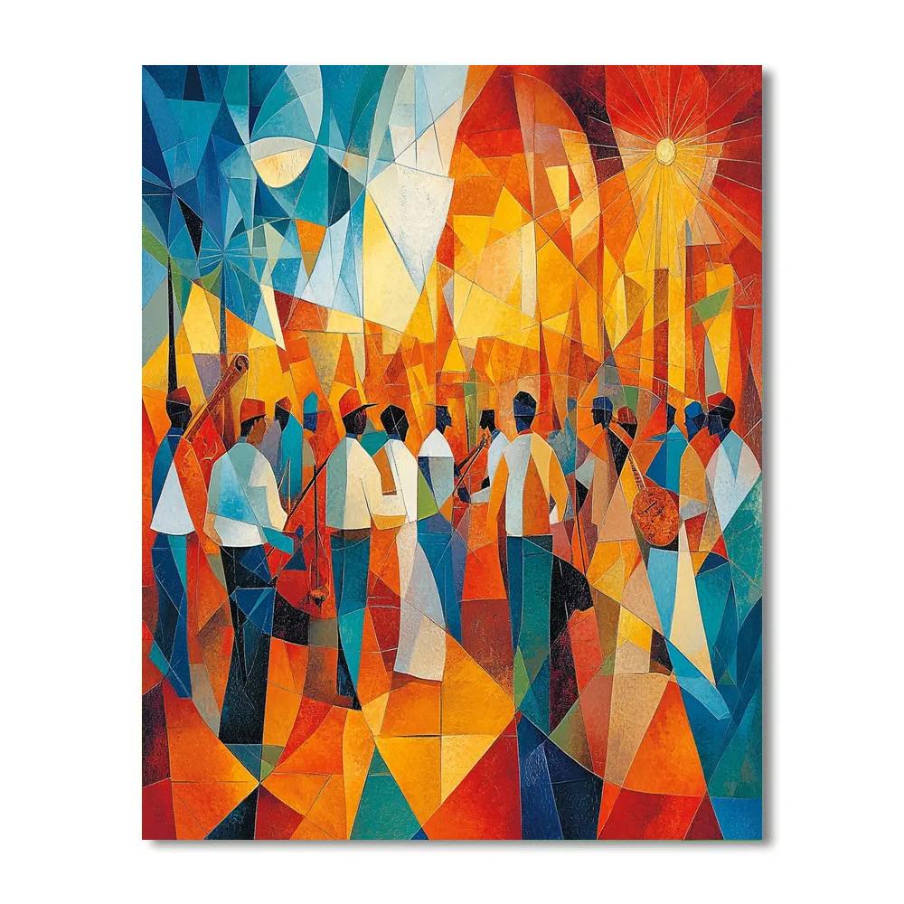 Picasso Inspired Abstract Festival DIY paint by numbers