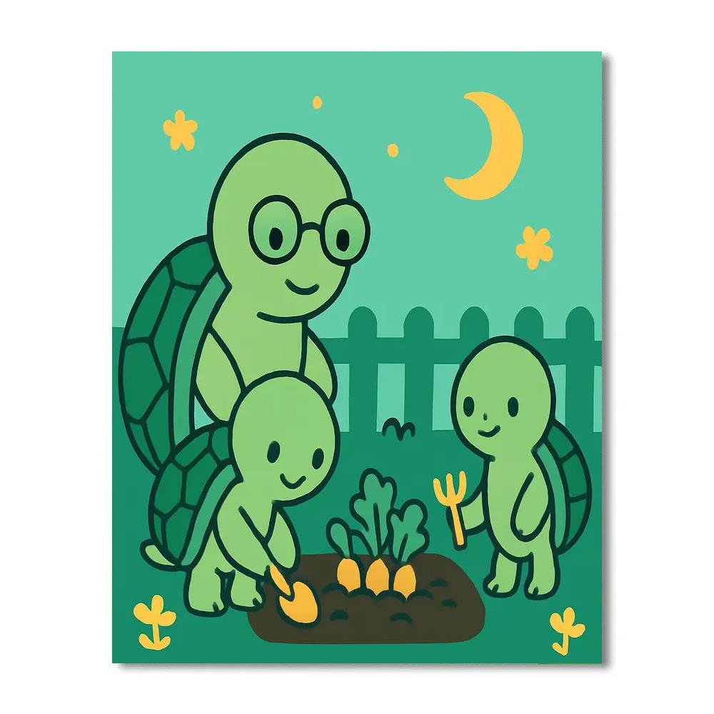 Galaxy Garden Turtles paint by color